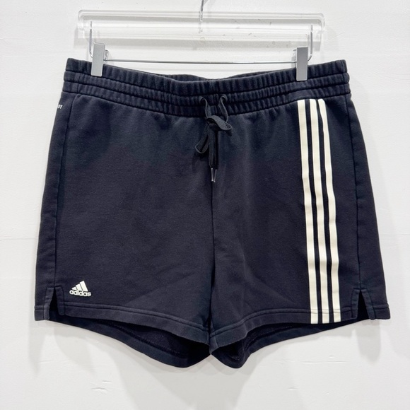 Adidas x Zoe Saldana Women’s Drawstring 3 Stripe Shorts Black Size 1X - Picture 1 of 6